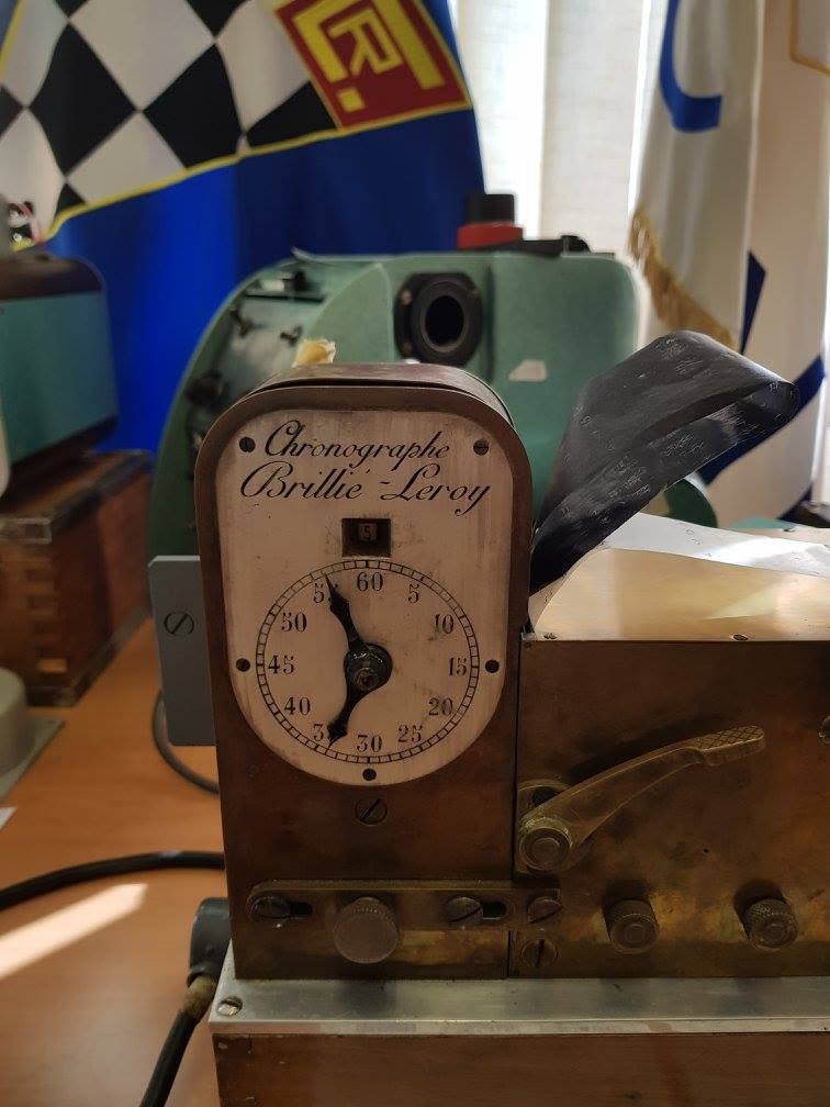 Dettaglio di un chronographe Brillié-Leroy esposto nell’archivio storico.